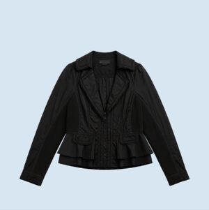 Vintage Black Women's Peplum Jacket